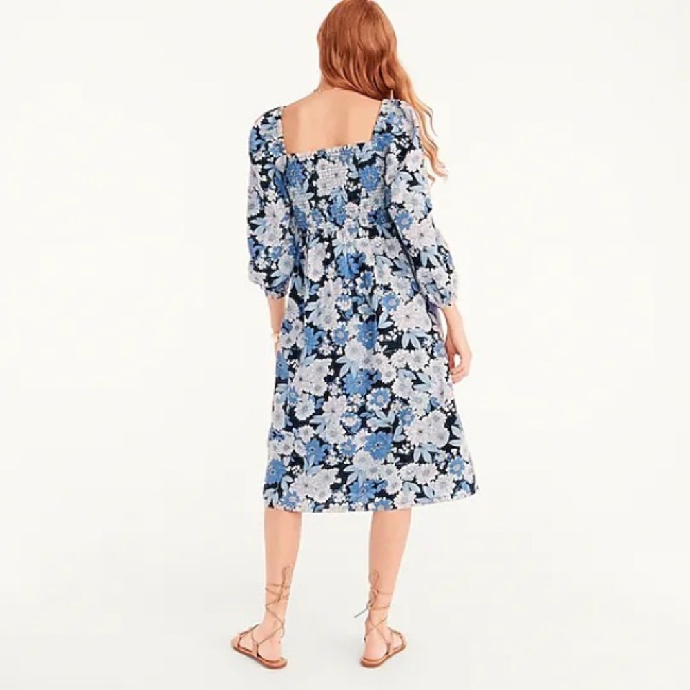 J. Crew Linen daydream dress in zinnia floral - Picture 4 of 11